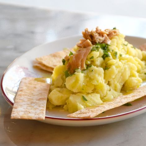 Papas aliñás de Cádiz con AOVE de Jaén y melva